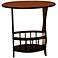 Zelle 23" Wide Cherry Accent Table with Magazine Rack
