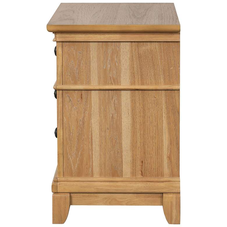 Image 6 Zeller Natural Oak 2-Drawer Nightstand With Cedar Bottom Drawer more views