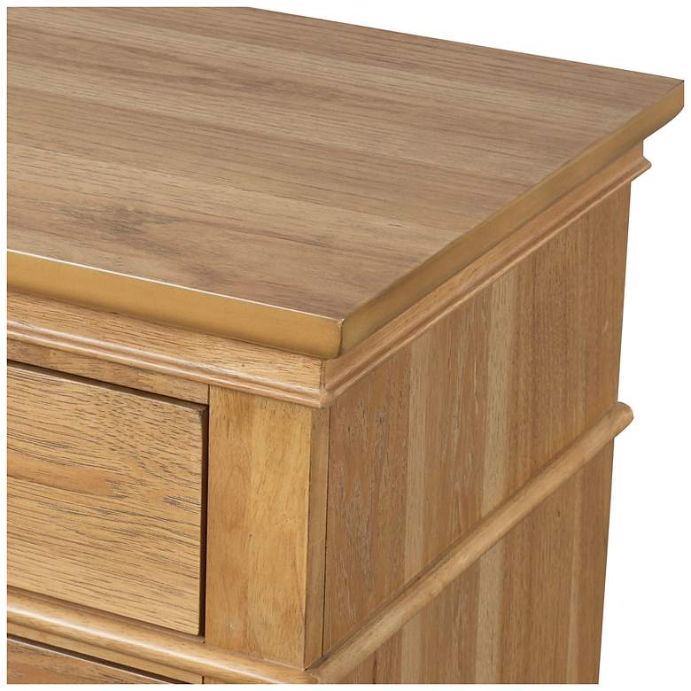 Image 7 Zeller Natural Oak 2-Drawer Nightstand With Cedar Bottom Drawer more views