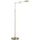 Zema Polished Brass Pharmacy Swing Arm LED Floor Lamp