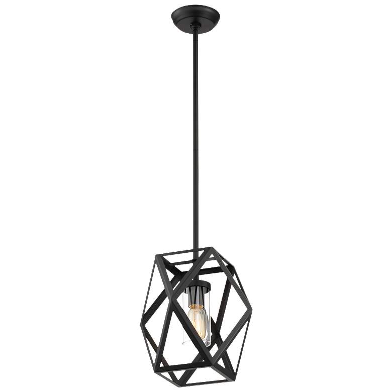 Image 1 Zemi; 1 Light; Mini Pendant Fixture; Black Finish with Clear Glass