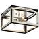 Zen 13" Wide Black and Brushed Nickel 4-Light Ceiling Light