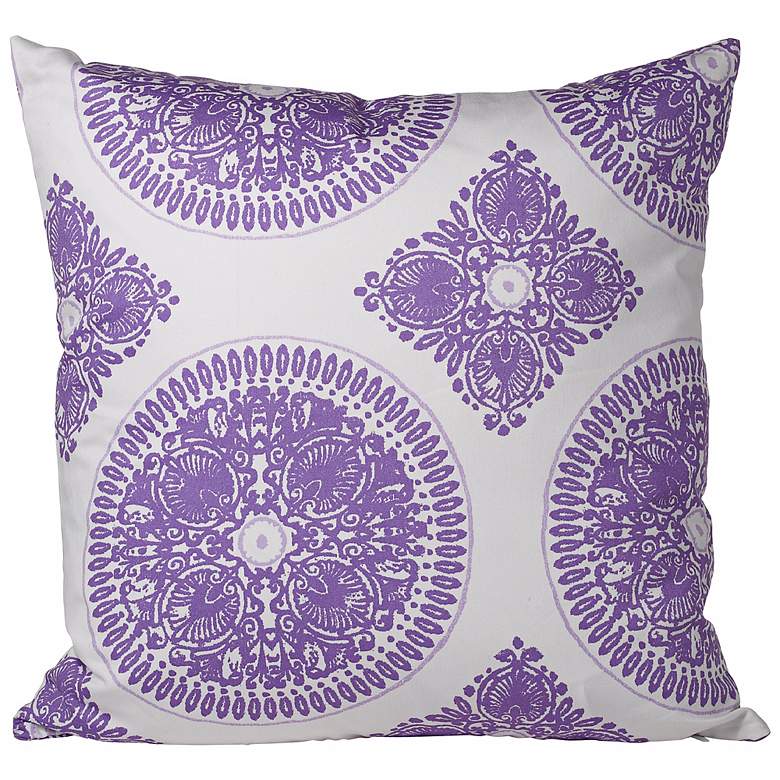 Image 1 Zen 20 inch Purple Feather Down Throw Pillow