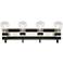Zen 32"W Matte Black and Brushed Nickel 4-Light Bath Light