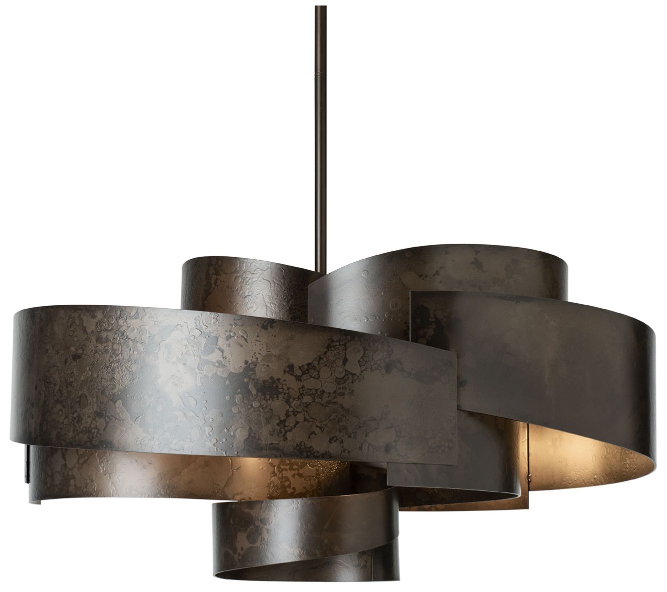 Zen 34.1" Wide 6-Light Dark Smoke Pendant - Made to Order