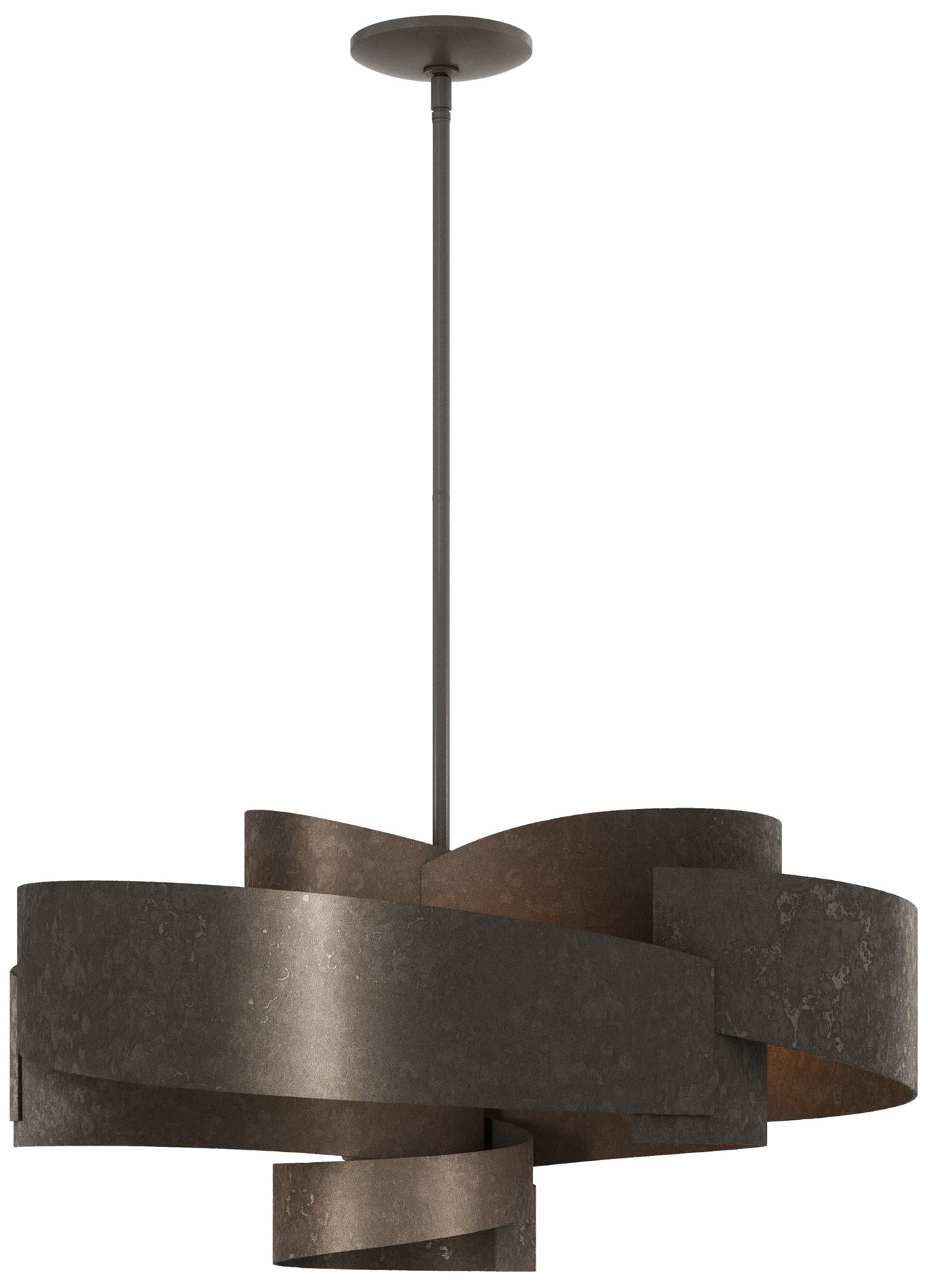 Zen 34.1" Wide 6-Light Dark Smoke Pendant - Made to Order