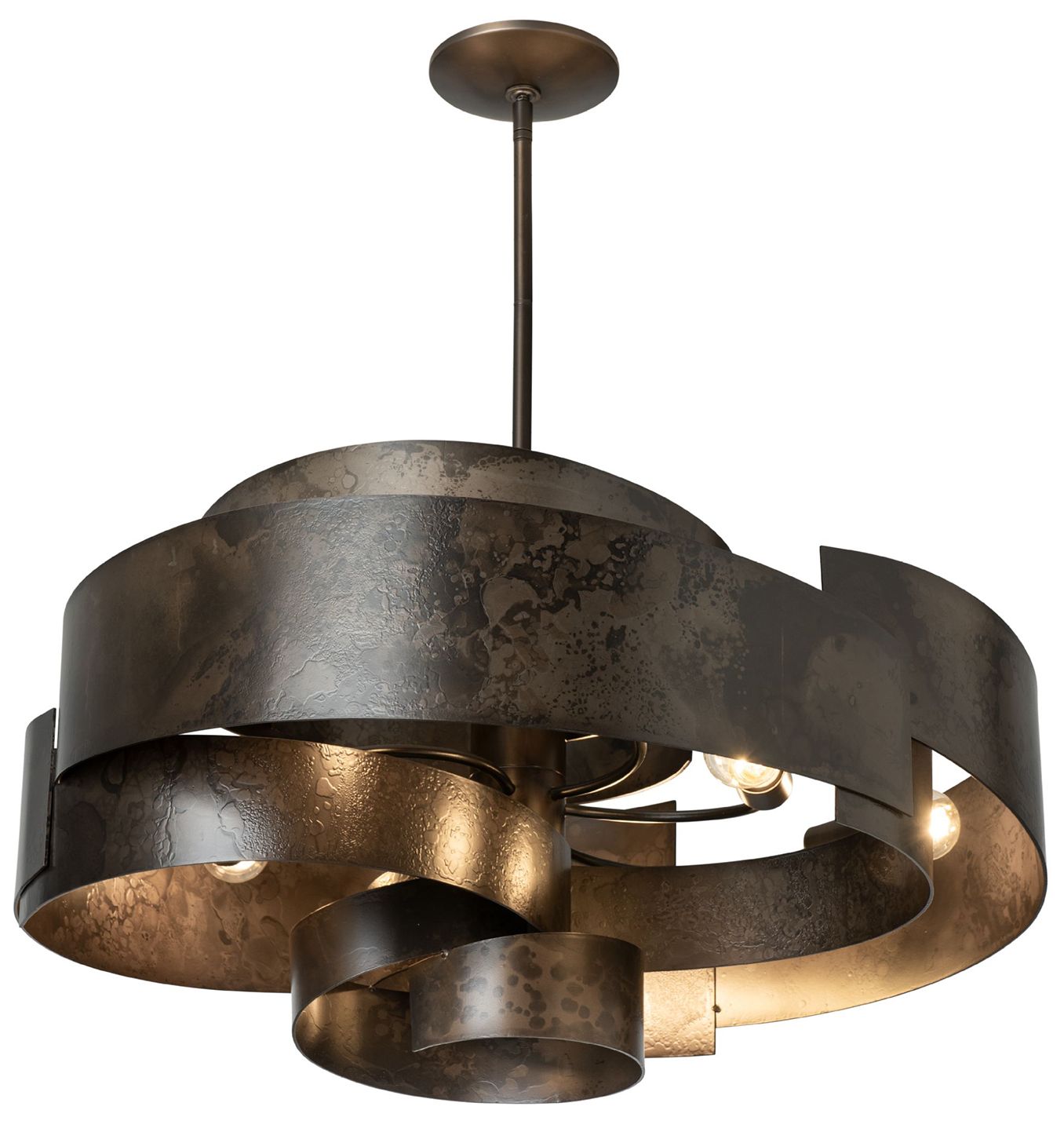 Image 3 Zen 34.1" Wide 6-Light Dark Smoke Pendant more views