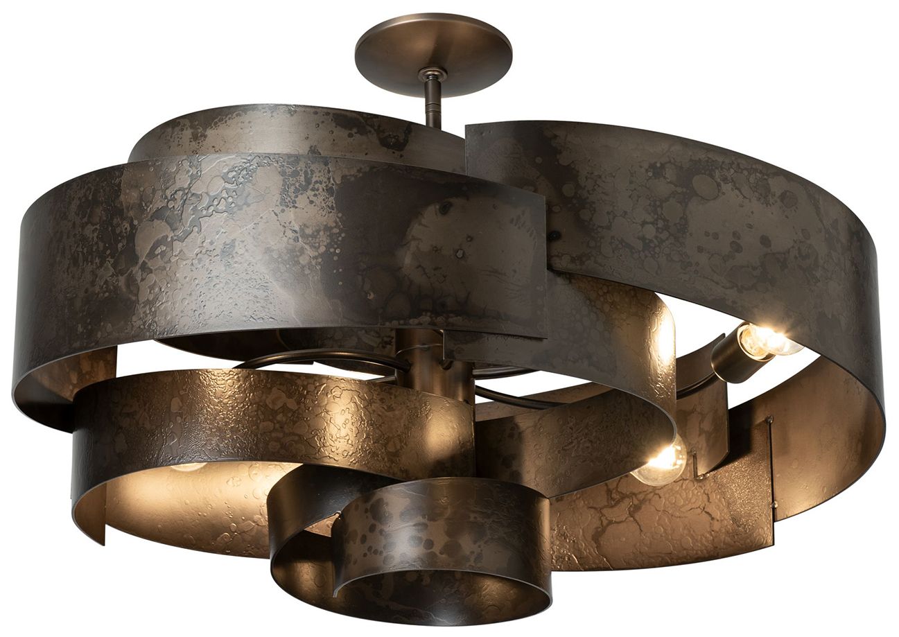 Zen 34.1" Wide 6-Light Dark Smoke Pendant