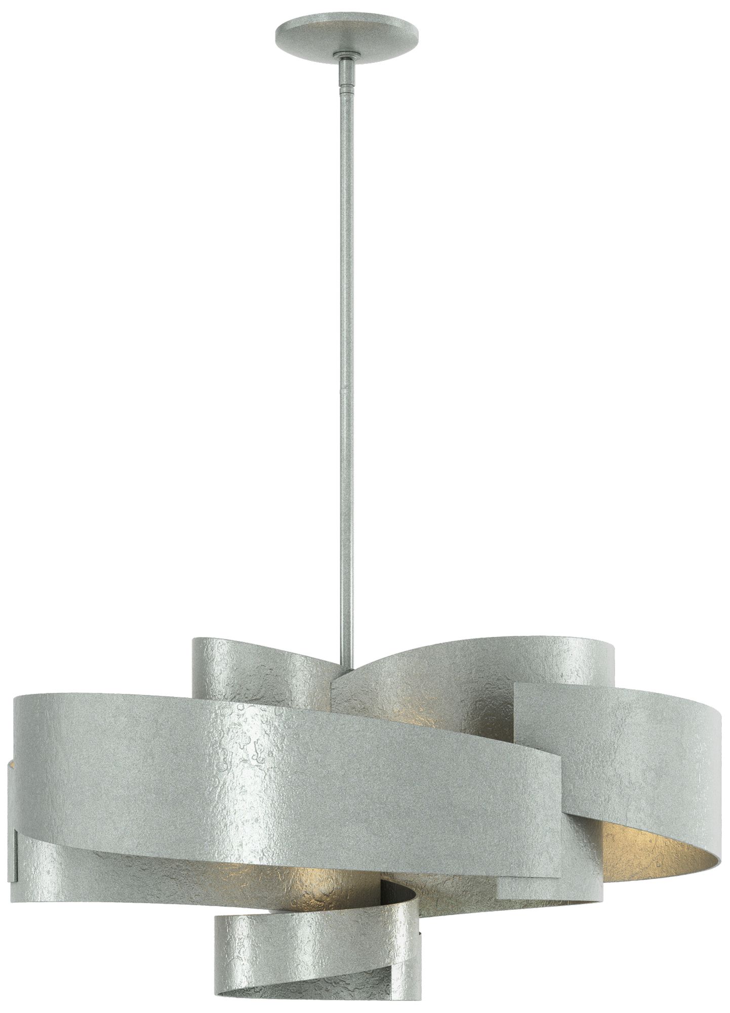Zen 34.1" Wide 6-Light Vintage Platinum Pendant - Made to Order