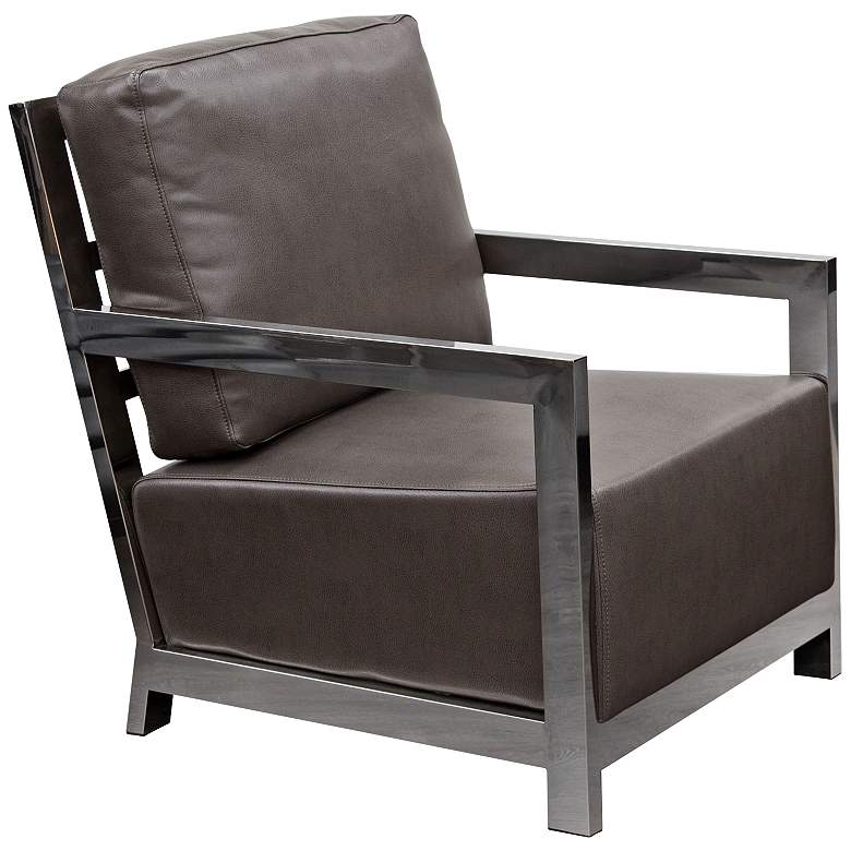 Image 1 Zen Elephant Gray Bonded Leather Accent Chair