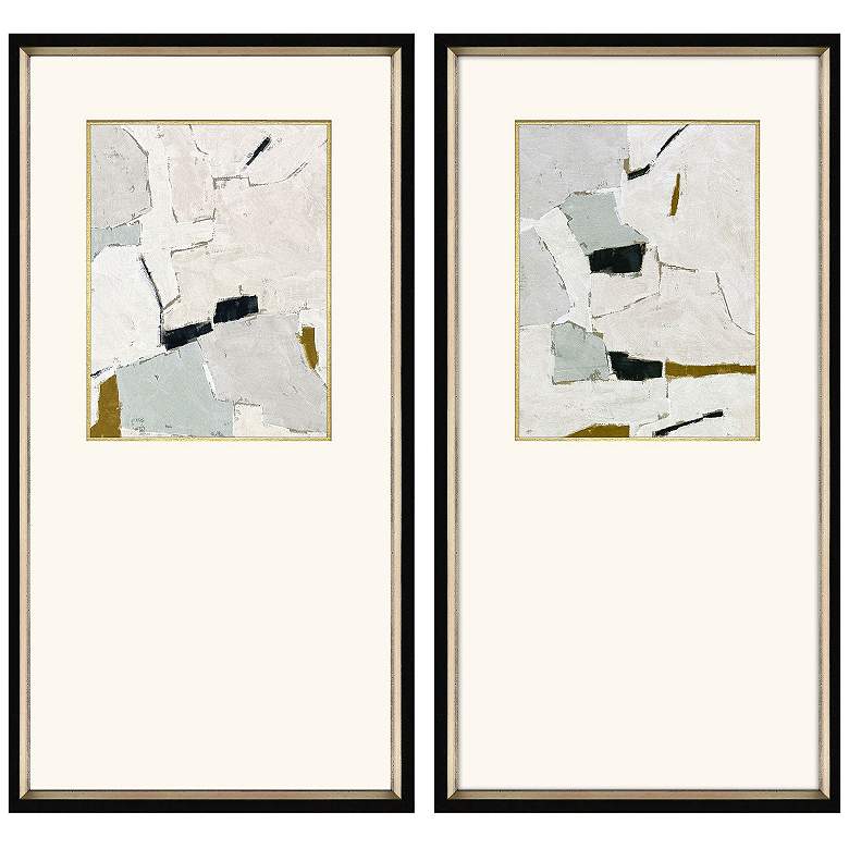 Image 2 Zen Interactions I 19"W x 37"H Framed Art - Set of 2
