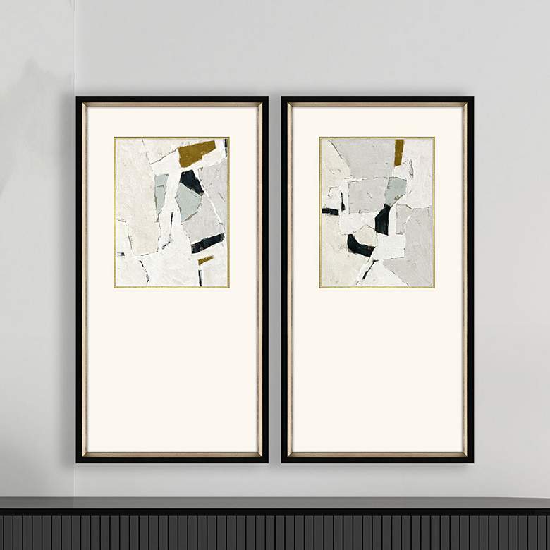 Image 1 Zen Interactions II 19"W x 37"H Framed Art - Set of 2