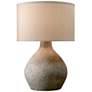 Zen Lava Ceramic Table Lamp with Off-White Shade