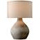 Zen Lava Ceramic Table Lamp with Off-White Shade