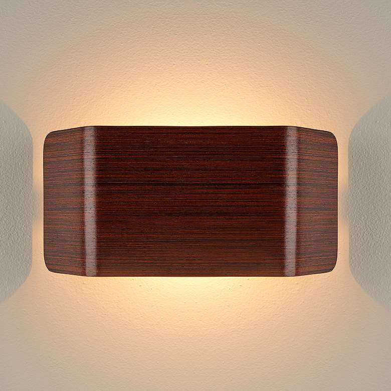 Image 1 Zen LED Sconce - Mahogany Finish