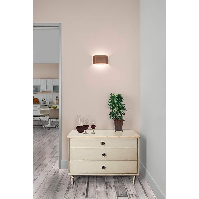 Image 3 Zen LED Sconce - Walnut Finish more views