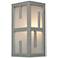 Zen Satin Nickel 12" High Frost Glass Outdoor Wall Light