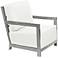 Zen White Bonded Leather Accent Chair