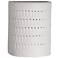 Zenia-10-inch-high-ceramic-paintable-white-grooves-holes-up/down-LED