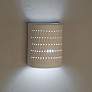 1_Zenia-10-inch-high-ceramic-paintable-white-grooves-holes-up/down-LED