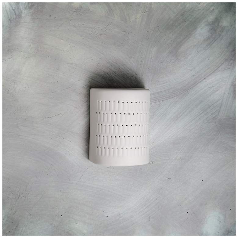 Image 3 Zenia-10-inch-high-ceramic-paintable-white-grooves-holes-up/down-LED more views