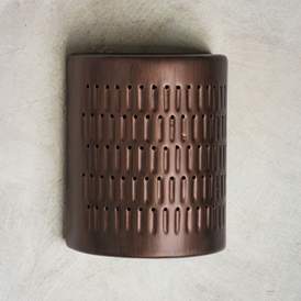 Image1 of Zenia 10" High Rubbed Copper Outdoor Wall Light