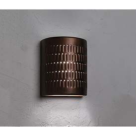 Image3 of Zenia 10" High Rubbed Copper Outdoor Wall Light more views
