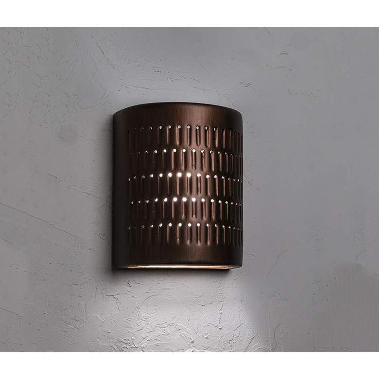 Image 3 Zenia 10 inch High Rubbed Copper Outdoor Wall Light more views