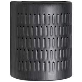 Image2 of Zenia 10" High Rubbed Pewter LED Outdoor Wall Light