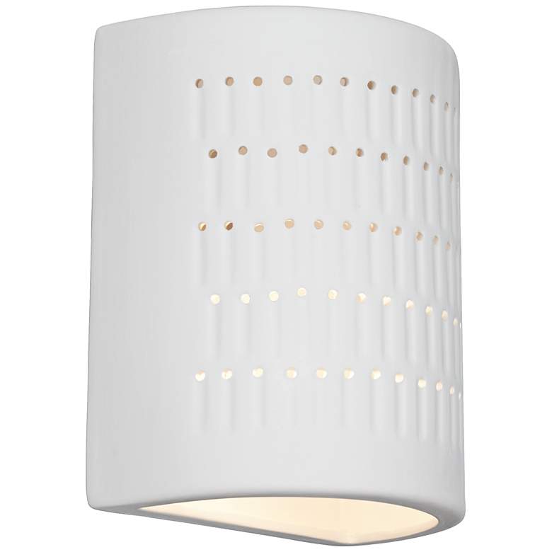 Image 3 Zenia 10" High White Ceramic Modern LED Outdoor Wall Light