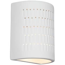 Zenia 10&quot; High White Ceramic Modern LED Outdoor Wall Light