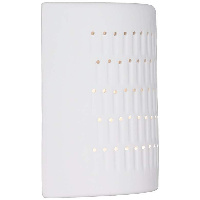 Image 6 Zenia 10 inch High White Ceramic Modern LED Outdoor Wall Light more views