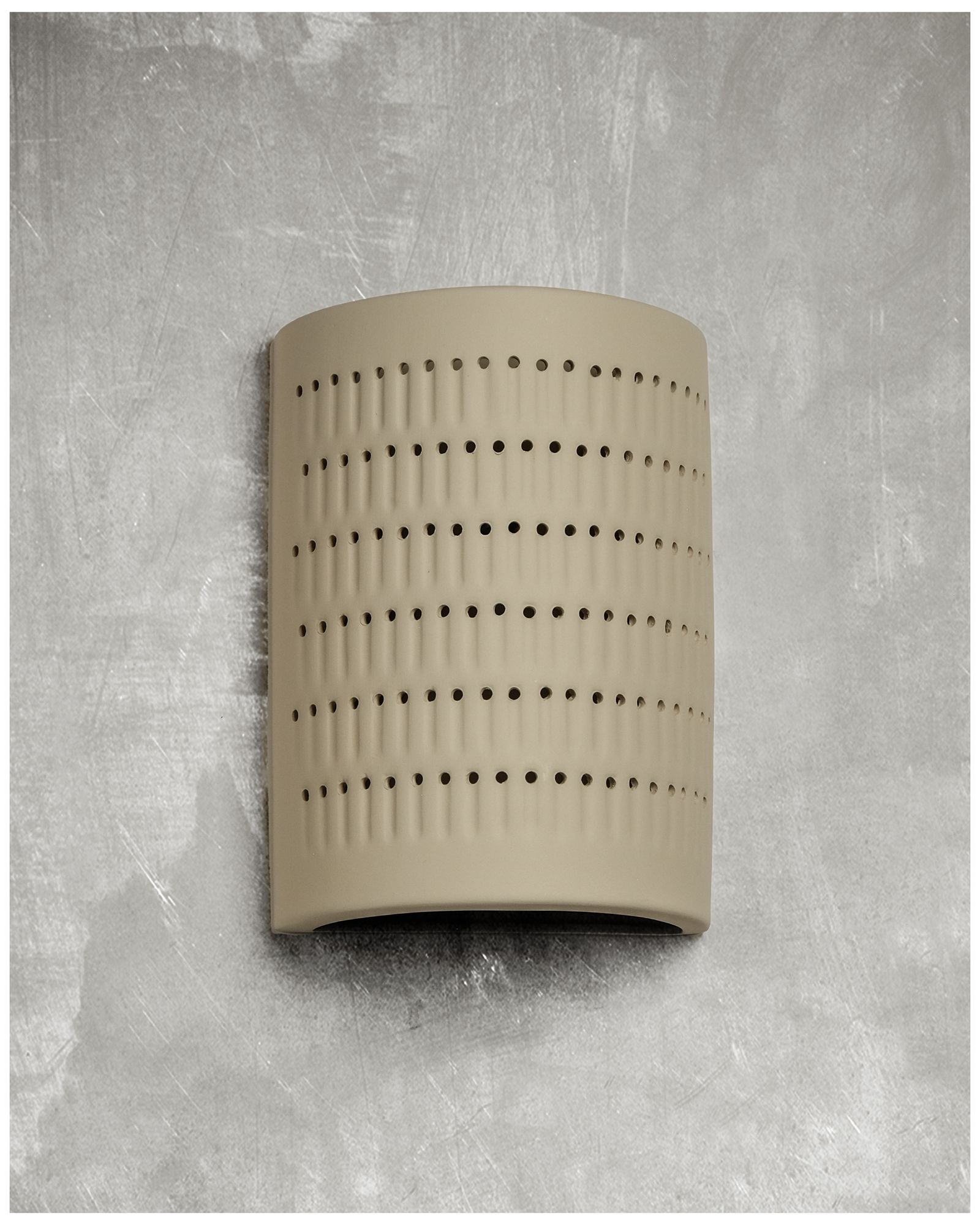 Image 3 Zenia-13-inch-high-ceramic-beige-up/down-LED-outdoor-wall-light more views