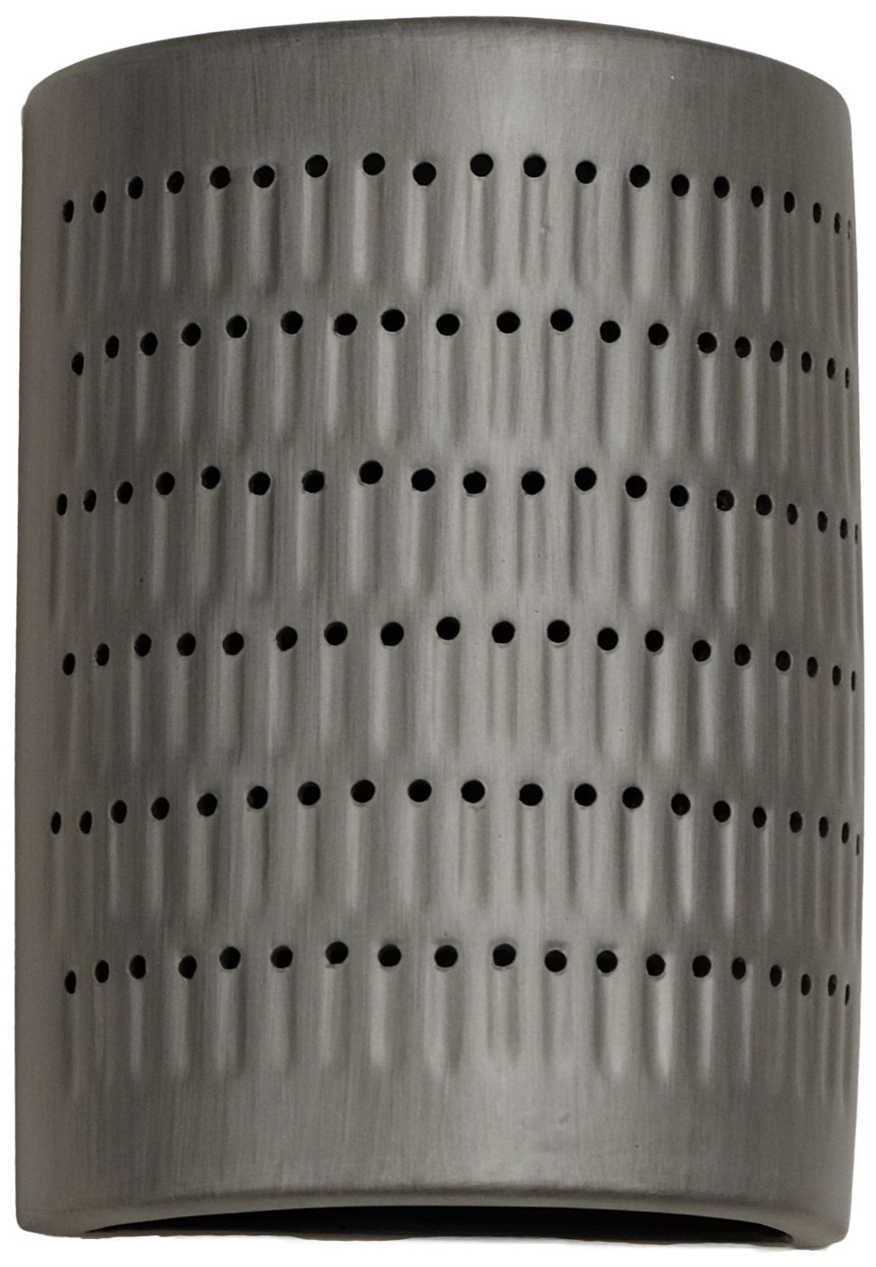 Zenia-13-inch-high-ceramic-pewter-up/down-LED-outdoor-wall-light