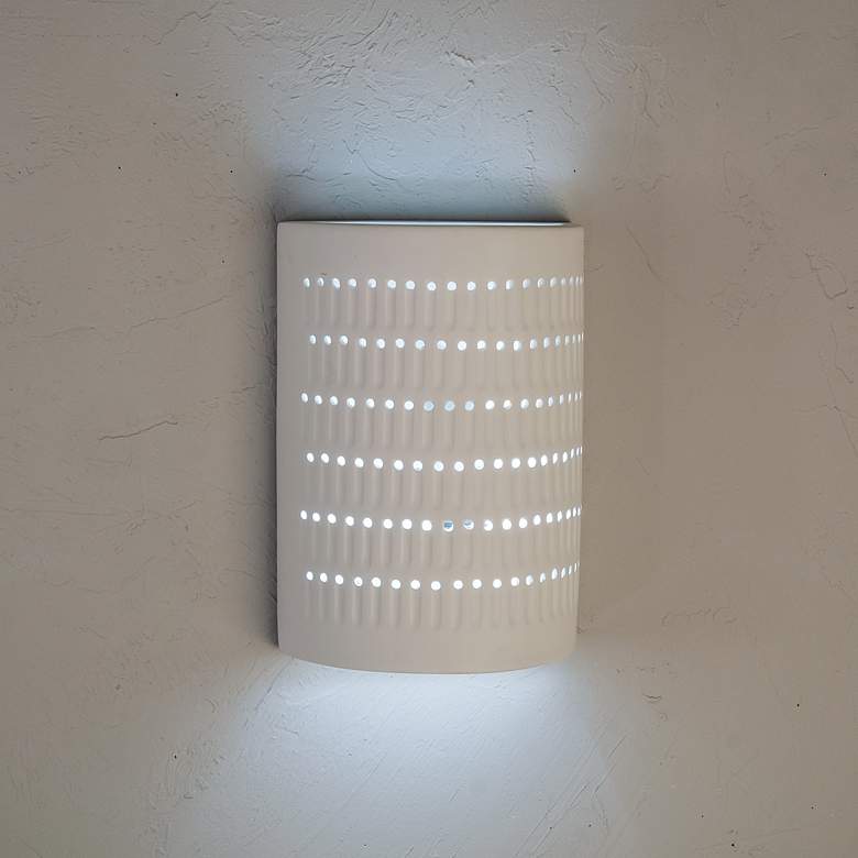 Image 3 Zenia 13 inch High Paintable White Bisque LED Outdoor Wall Light more views