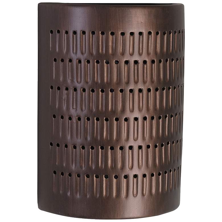 Image 2 Zenia 13 inch High Rubbed Copper LED Outdoor Wall Light