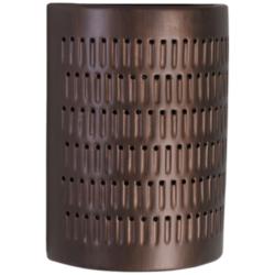 Zenia 13&quot; High Rubbed Copper LED Outdoor Wall Light