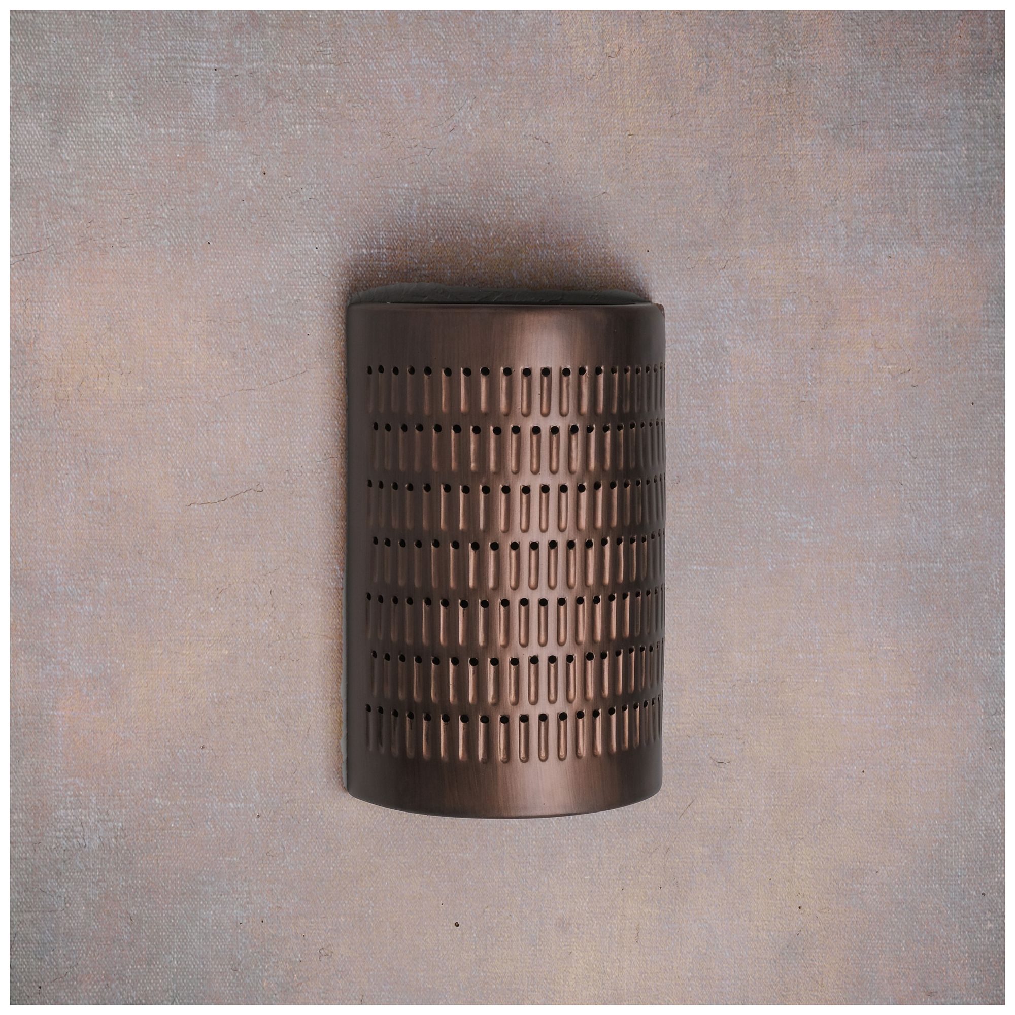 Image 3 Zenia-15-inch-high-ceramic-paintable-white-grooves-holes-up/down-LED more views