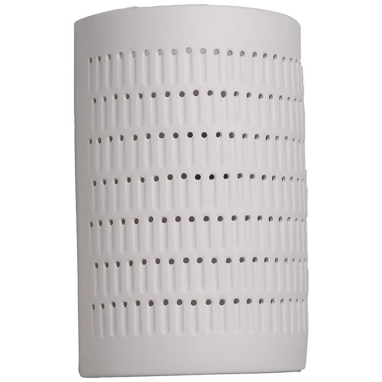 Image 2 Zenia 15 inch High Paintable White Bisque LED Outdoor Wall Light
