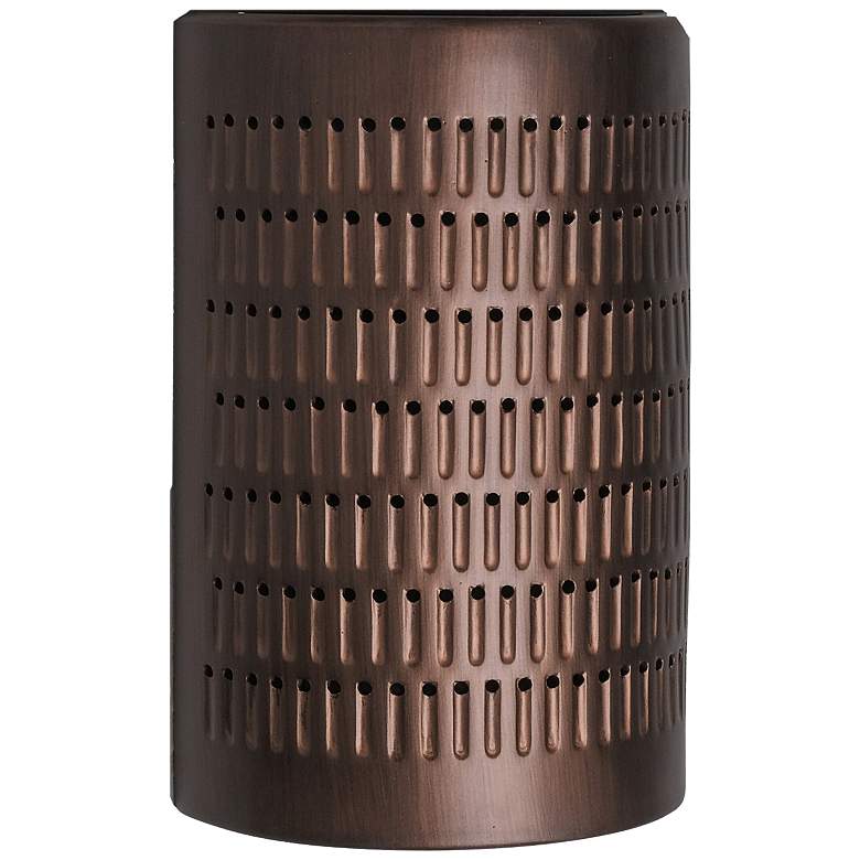 Image 2 Zenia 15" High Rubbed Copper LED Outdoor Wall Light