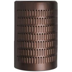 Zenia 15&quot; High Rubbed Copper LED Outdoor Wall Light