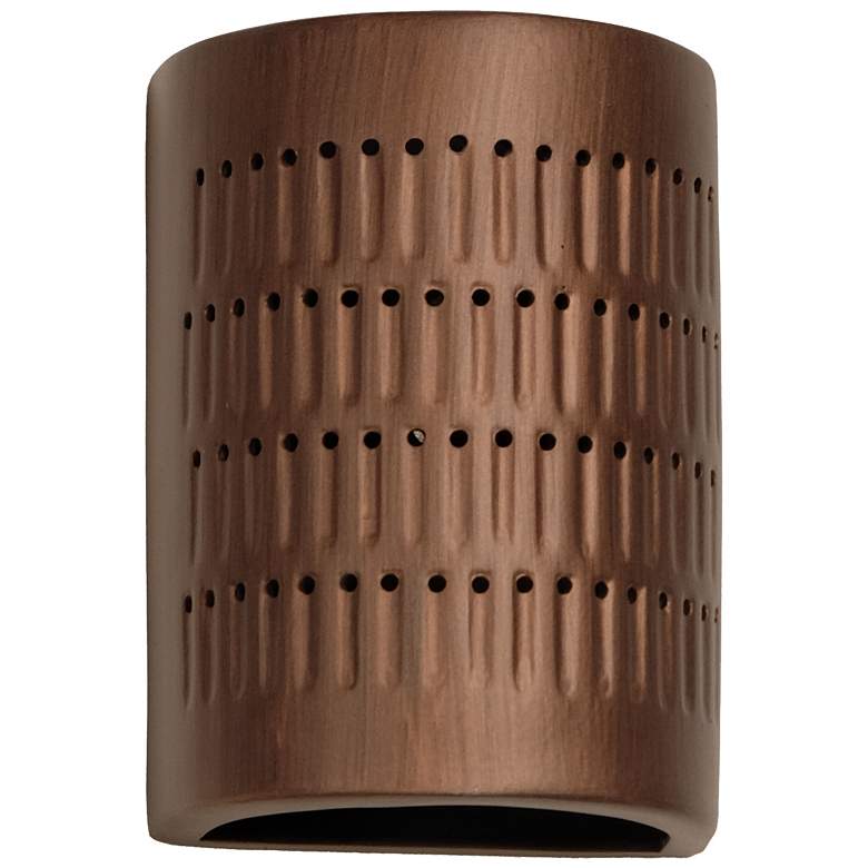 Image 2 Zenia-8.5-inch-high-ceramic-copper-up/down-LED-outdoor-wall-light