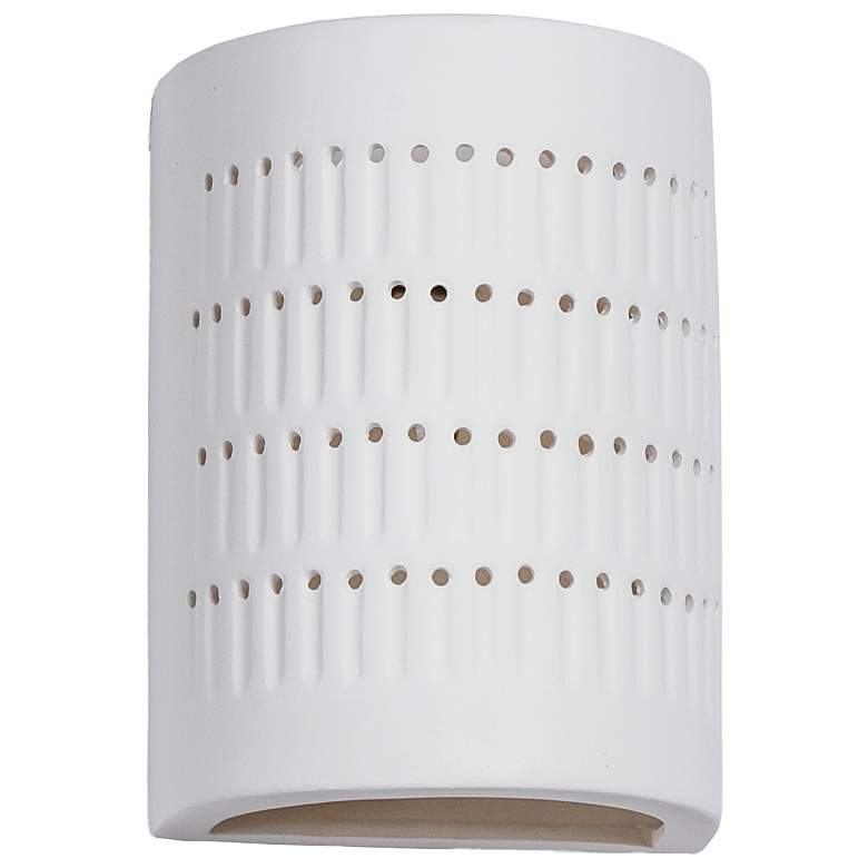 Image 2 Zenia-8.5-inch-high-ceramic-paintable-white-up/down-LED-outdoor-wall-light