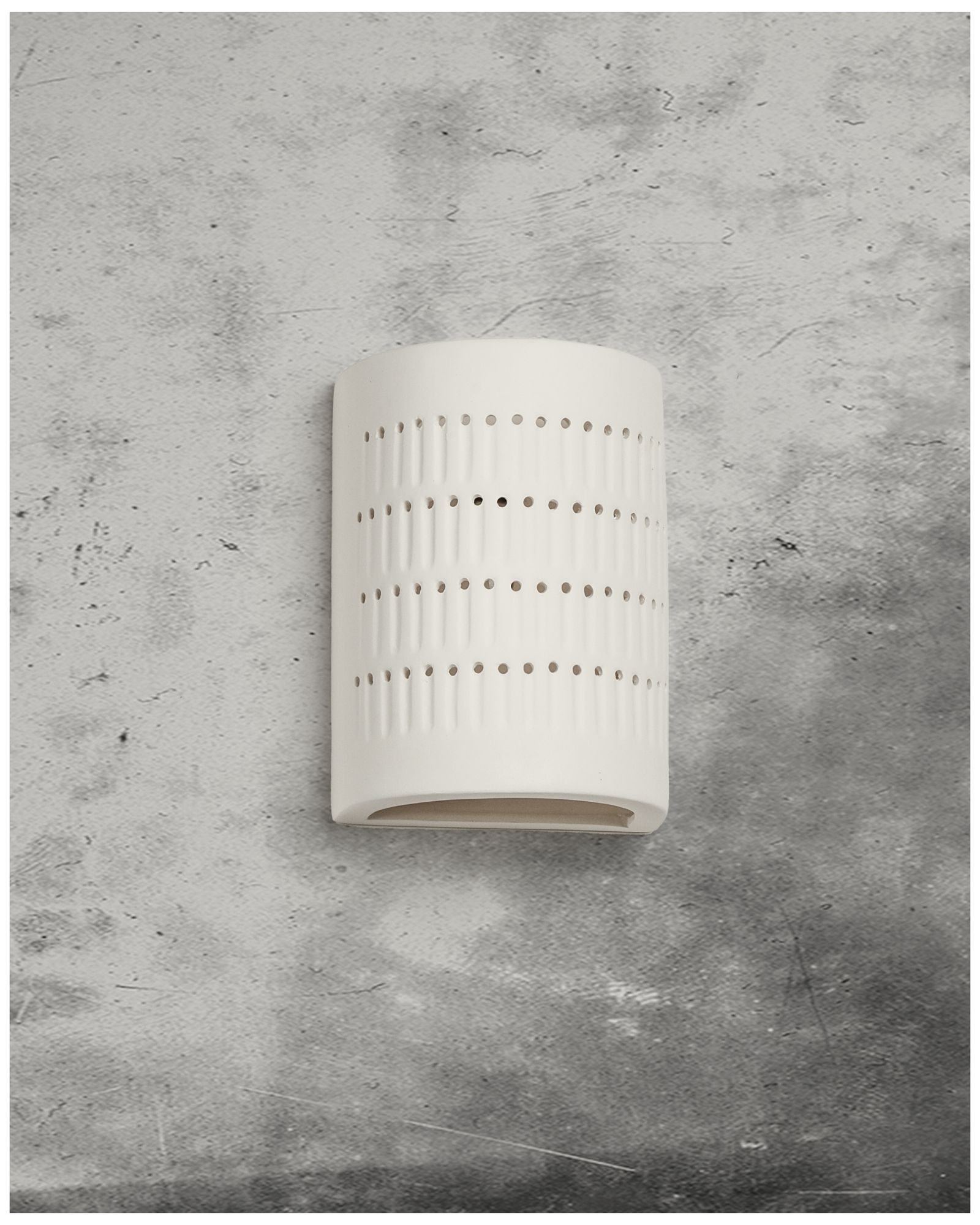 Image 3 Zenia-8.5-inch-high-ceramic-paintable-white-up/down-LED-outdoor-wall-light more views