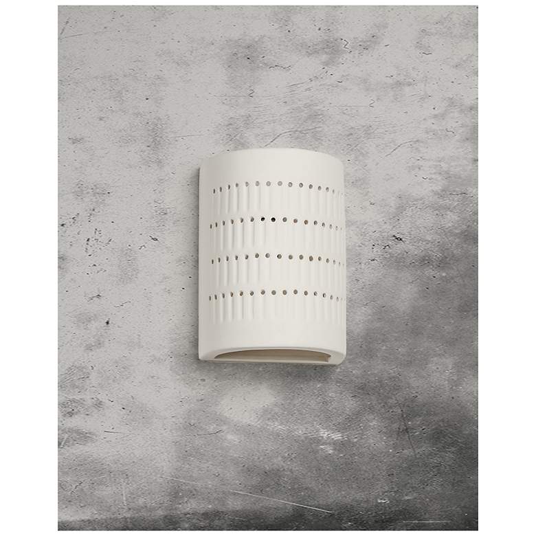 Image 3 Zenia-8.5-inch-high-ceramic-paintable-white-up/down-LED-outdoor-wall-light more views