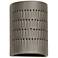 Zenia-8.5-inch-high-ceramic-pewter-up/down-LED-outdoor-wall-light