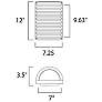 2_Zenith 12" High Architectural Bronze LED Outdoor Wall Light more views