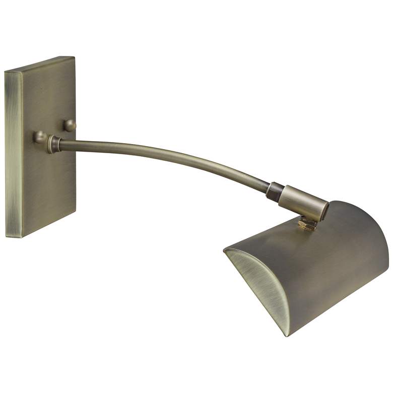 Image 1 Zenith 12" Wide Antique Brass Direct Wire LED Picture Light