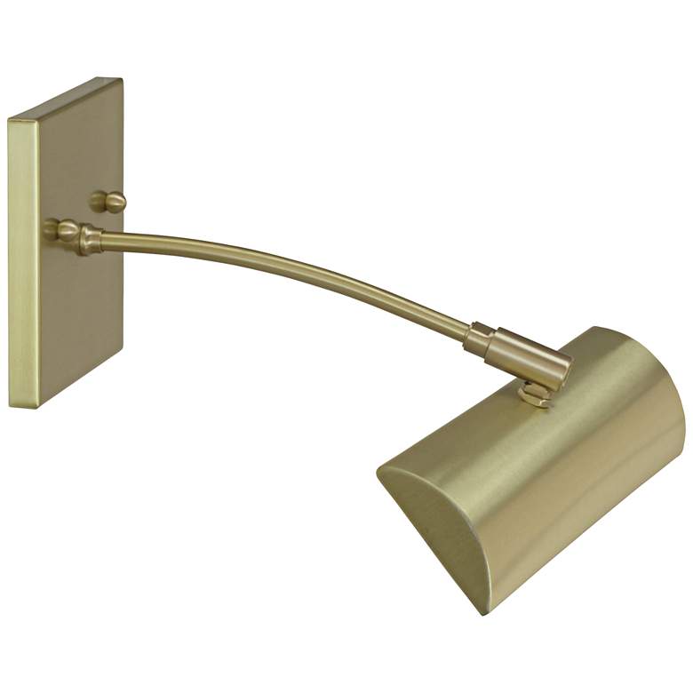 Image 1 Zenith 12" Wide Satin Brass Direct Wire LED Picture Light