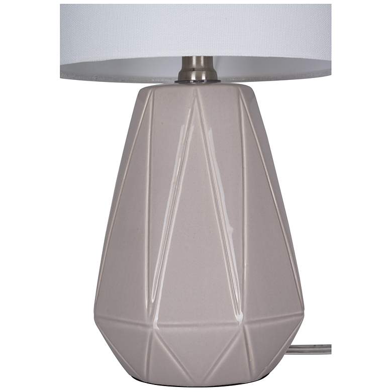 Image 3 Zenith 16.5" High Gray Ceramic Table Lamp more views